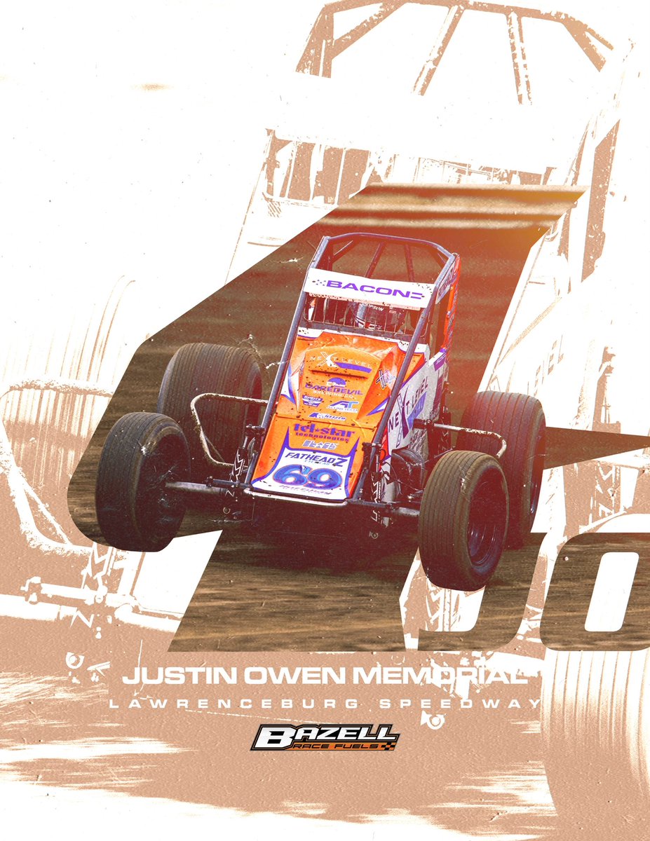 The sun is finally shining in Indiana and we are racing with @usacnation at Lawrenceburg for the Justin Owen Memorial! We are welcoming a new partner Bazell Race Fuels for tonight’s action. 🏎 Hoffman 69 📍 @lawrenceburgspeedway 🏁 @usacnation ⏰ 6:00pm 📺 @floracing…