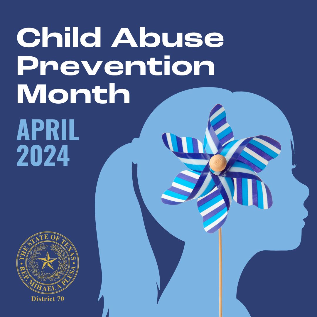 As we observe #ChildAbusePreventionMonth, it's crucial to protect children both offline and online. In the #TXLege, I was proud to support multiple bills that prioritize the safety of our youngest Texans.