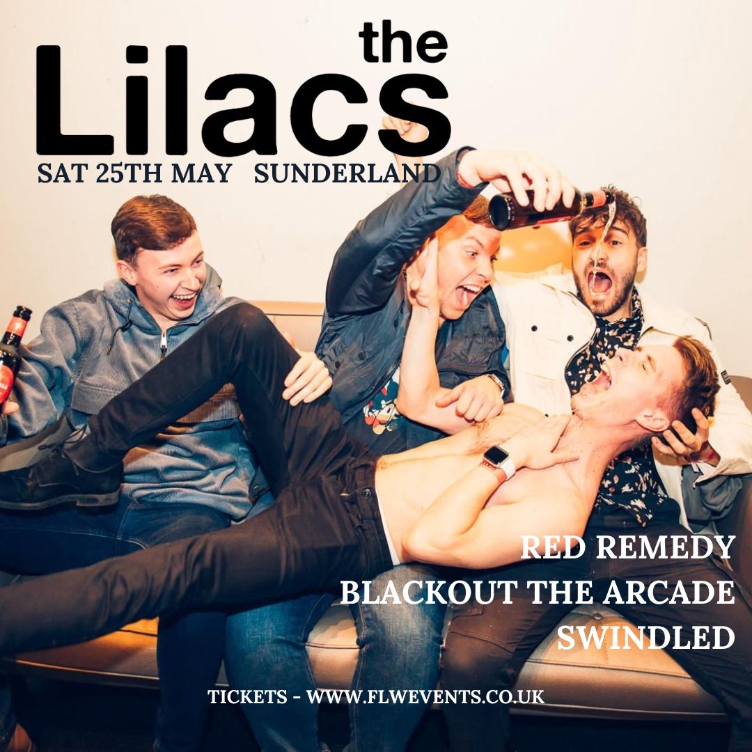 We've added Blackout The Arcade to the line up! Along with @redremedyy & @SwindledBand, Darlingtons finest will be supporting @TheLilacsUk in Sunderland next month! 🎟️ - fatso.ma/ZiL1