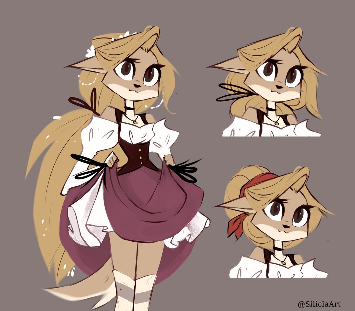 Allie~ some hairstyles✨ #oc #digitalartwork #furryartwork