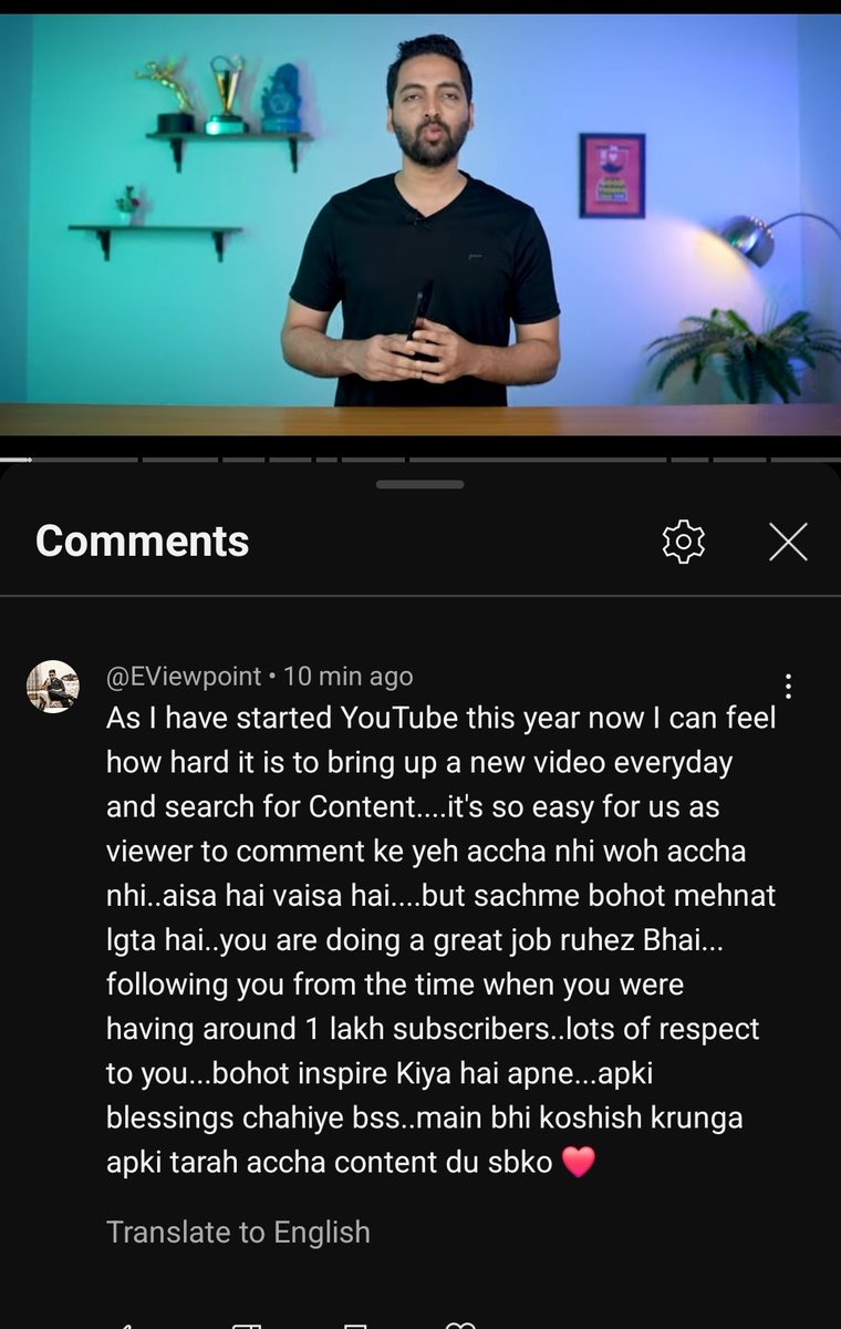 This Comment Really Made My Day it really takes a lot of Hard work to make Videos On YouTube, lot of things goes into it And i have been doing this since 9 years now without getting tired All thanks to you guys for the immense Love & Support ❤️🙏