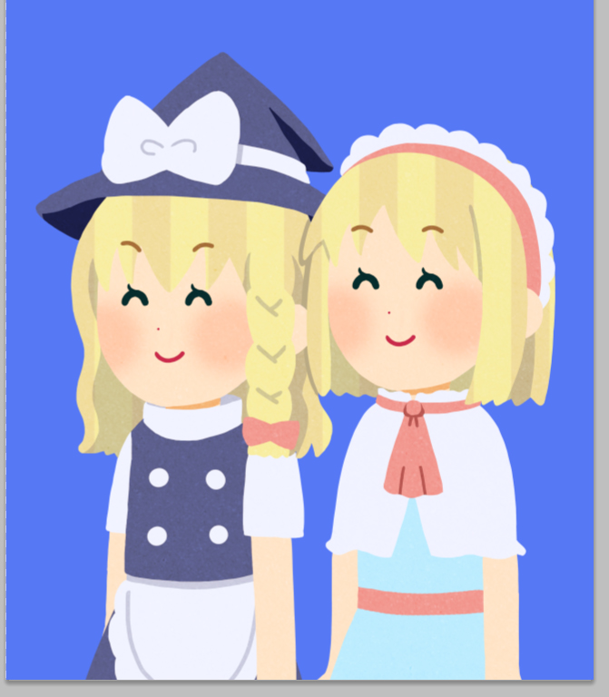 アリス・マーガトロイド ,霧雨魔理沙 「#一次創作作家のファンアート友人の誕生日に描きました 」|アジイチ🀄乙女人狼2巻5/17発売予定🐺のイラスト