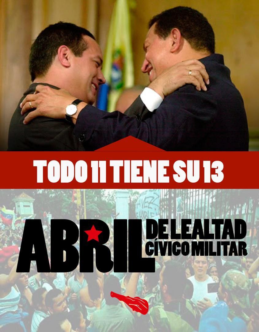 Han pasado 22 años de la mayor demostración de amor que pueda darse entre un Pueblo, la Fuerza Armada y un gobernante 💛💙❤️ #Todo11TieneSu13