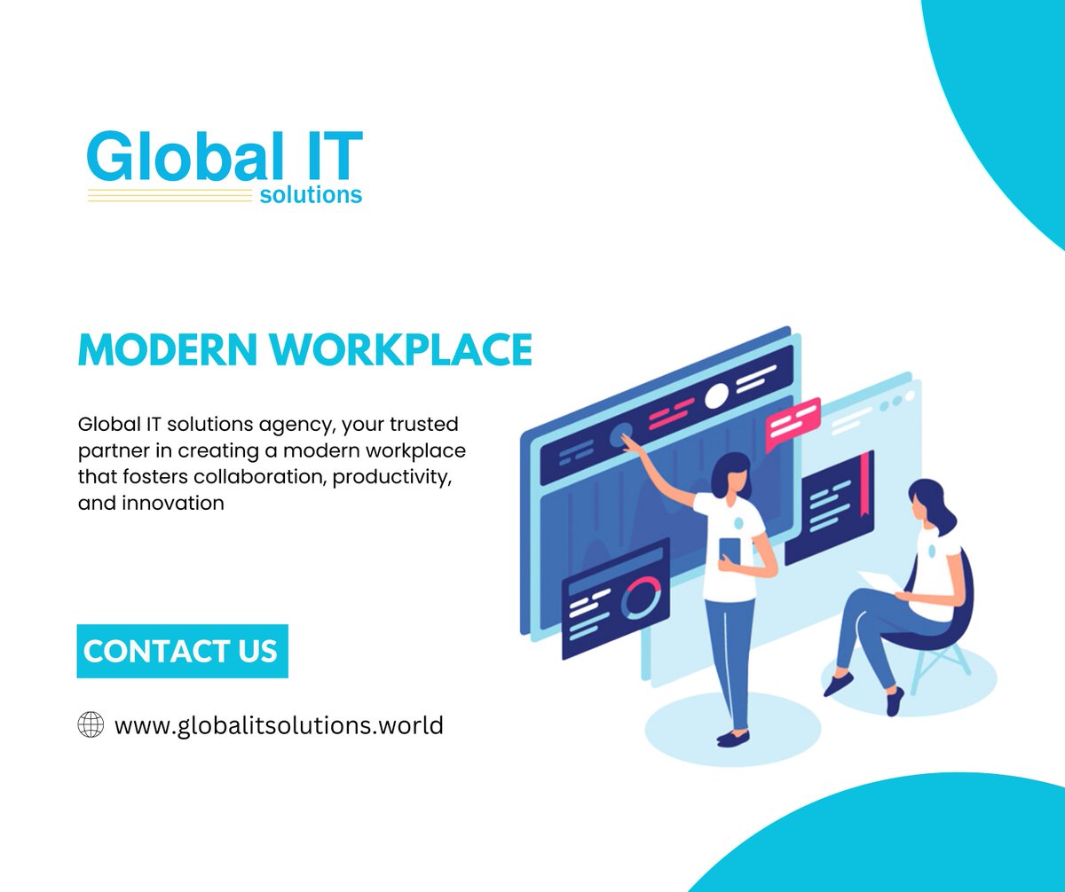 Step into the future with a Modern Workplace solution from Global IT Solution! 

 Say goodbye to outdated systems and hello to productivity and collaboration like never before. 

#GlobalITSolution #ModernWorkplace #ProductivityBoost #DigitalTransformation