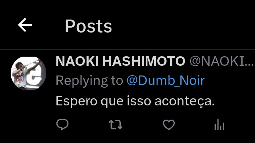 It took a while for me to process it was the actual Naoki account tweeting in Portuguese