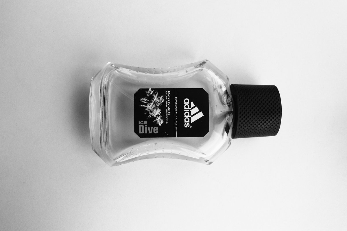 A black and white photo which shows an Adidas, eau de toilette bottle.

#eaudetoilette #eaudetoilettebottle #eaudetoilettebottles #Adidas #photography #photograph #photographs #photo #photos #blackandwhite #blackandwhitephotography