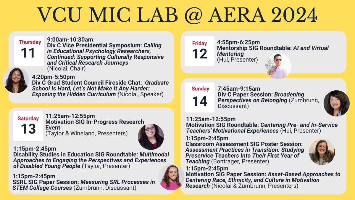 Motivation In Context Research Lab (@miclabvcu) on Twitter photo We have some EXCITING sessions lined up today with <a href="/_mollytay/">Molly Taylor</a> and <a href="/SharonZumbrunn/">Sharon Zumbrunn</a>! More details down below😆 We have some EXCITING sessions lined up today with <a href="/_mollytay/">Molly Taylor</a> and <a href="/SharonZumbrunn/">Sharon Zumbrunn</a>! More details down below😆