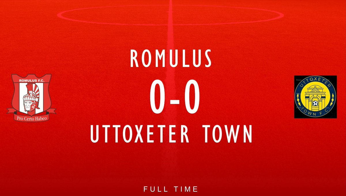 Romulus_fc's tweet photo. 🏁 FULL TIME 🏁

It ends goalless in our final home game of the 2023/24 @MidlandLeague Premier Division season.

See you all for our first home game of next season at Coles Lane! @SCTFC 

(0-0) | #RomulusMatchday #UTR❤️🤍 https://t.co/wkAPaSX7JY