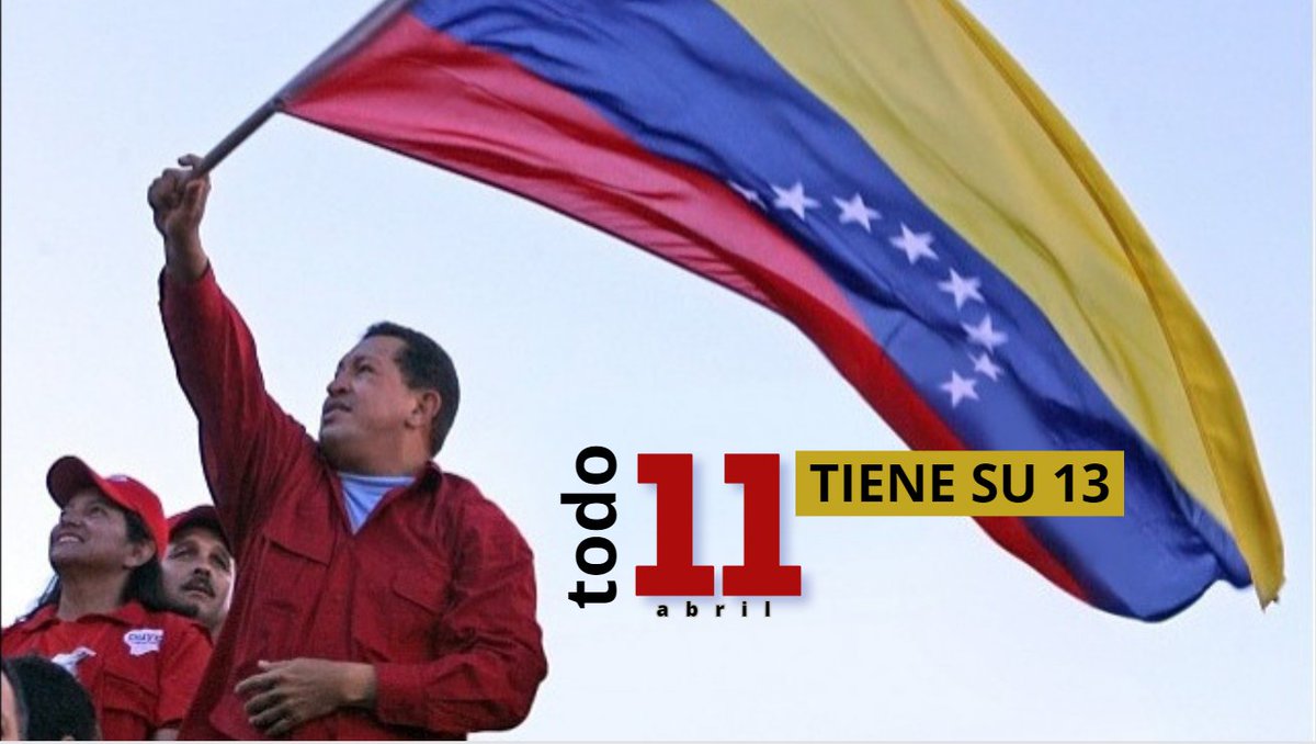 ❗️Todo 11 tiene su 13. Tal día como hoy en 2002 el pueblo venezolano mostró que no puede ser ni doblegado ni engañado, que seguirá su propio camino soberano y que está listo a luchar por lo en que cree y por aquel en quien cree. Viva #Venezuela 🇻🇪