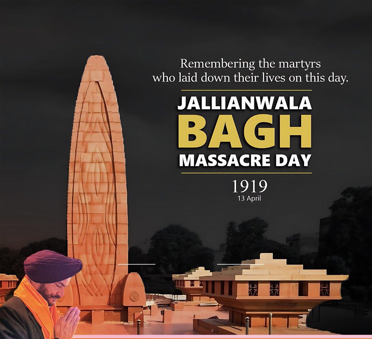 TeamBharat_'s tweet photo. The #JallianwalaBaghMassacre serves as a stark reminder of the atrocities committed during
#BritishColonial rule. We must reflect on this tragic event & strive for a world where such senseless violence is never repeated #AmritsarMassacre
#JallianwalaBagh
@amritabhinder https://t.co/q6fsEq3Efo