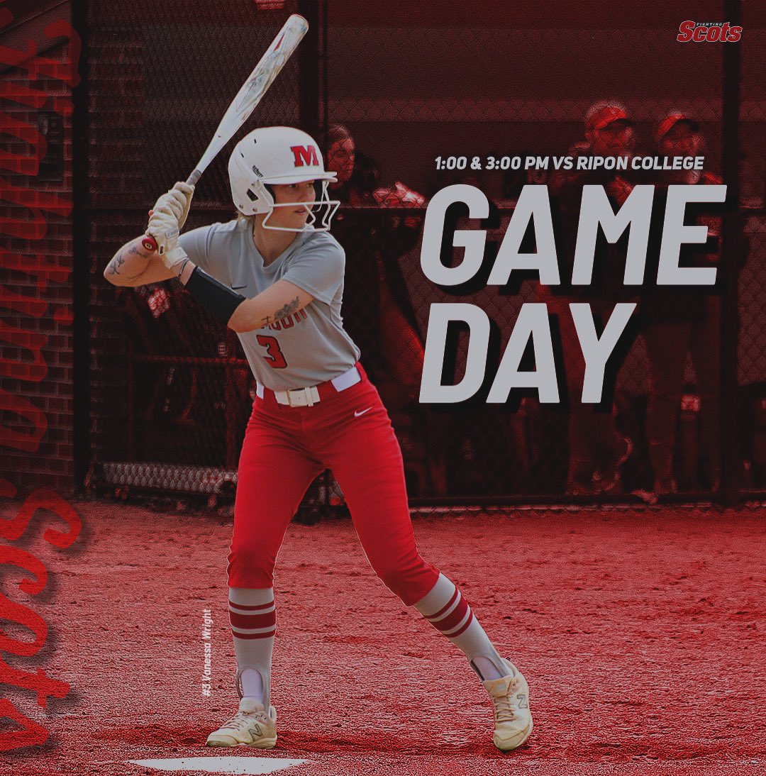 Sunny and 75 at home today! Come watch us take on Ripon in our first MWC DH of the season! 😎☀️ 

#RollScots // #MCSB // #OneTeam