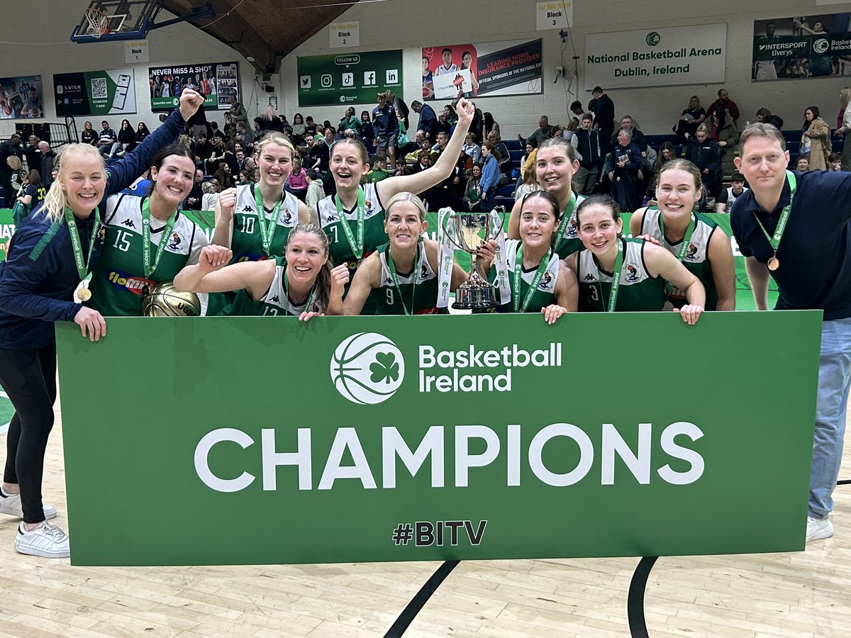 LiffeyCelticsBC's tweet photo. This team love the Arena - back to back National league and cup champions. Congratulations Suzanne, Mary, Shane and the girls. #flomax.ie https://t.co/JPYwHabNfl