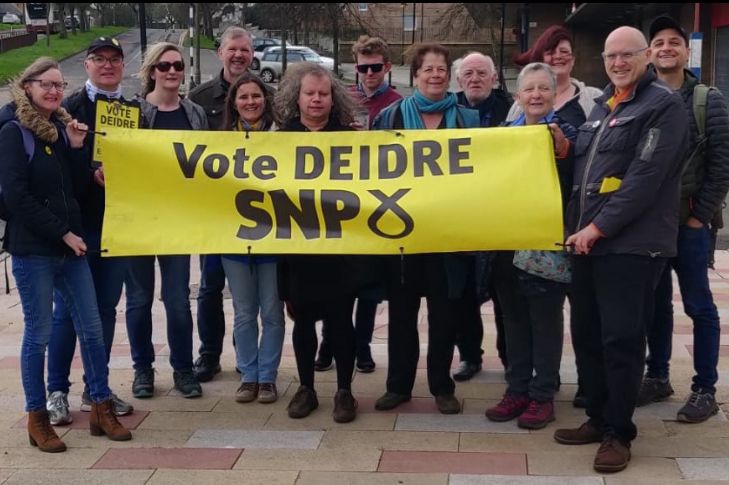 The #ReElectDeidreBrockMP out in Edinburgh North & Leith today #VoteSNP #activeSNP #forScotland
