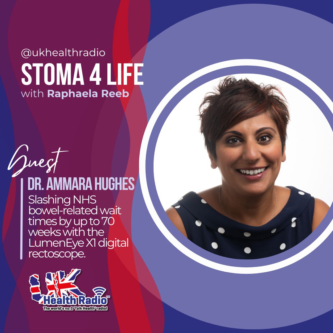 Tune into @stoma4life with Raphaela on <a href="/ukhealthradio/">UK Health Radio™</a> - Dr. Ammara Hughes, Clinical Director of Central Camden PCN <a href="/CHEGPFed/">Camden Health Evolution (CHE) Ltd</a>, discusses their clinic, slashing NHS bowel-related wait times by up to 70 weeks with the LumenEye X1 digital rectoscope.

👉🏼 🎧 bit.ly/4cYrZdk
