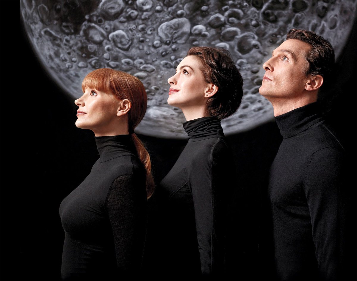 Jessica Chastain, Anne Hathaway and Matthew McConaughey photographed by Martin Schoeller for Interstellar (2014)