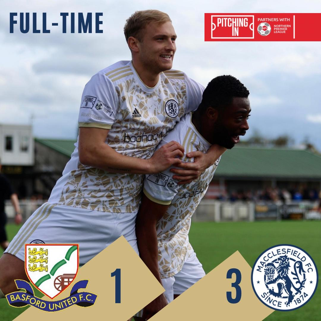 ⏱ 90+5‘ | FULLTIME!!!! Macclesfield recover in the second half to take all three points away from Nottingham this afternoon. Basford 1-3 Silkmen