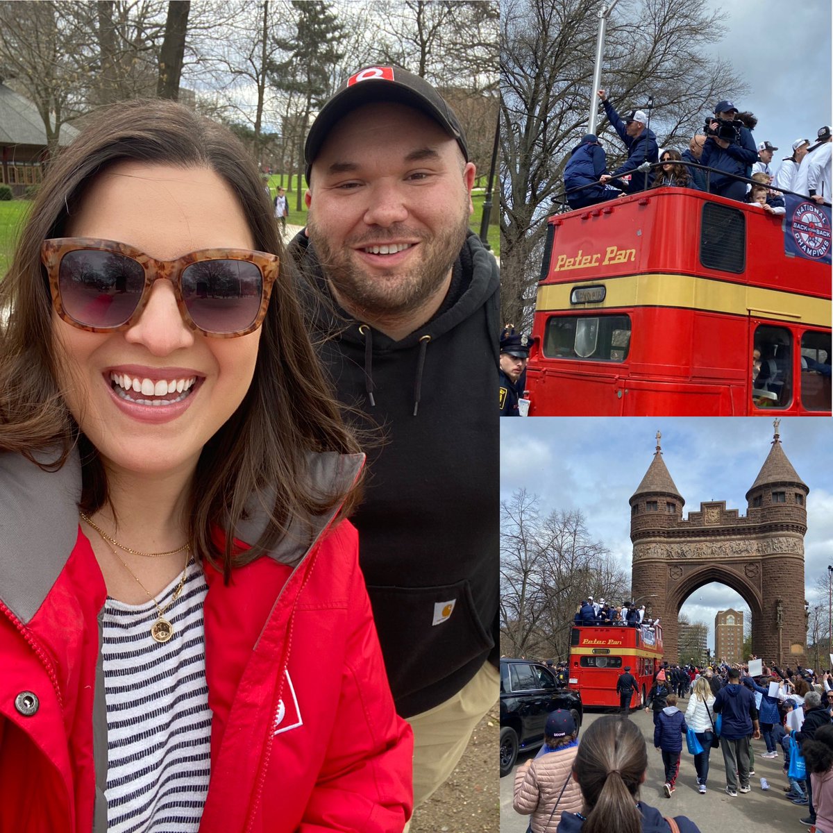 What an AMAZING DAY in Hartford celebrating the @UConnMBB team! 🏀 GO HUSKIES!!! Join us live on @WTNH for full coverage of the parade. @RyanBernat @KHauserTV @Erikd25 @Ash_Baylor