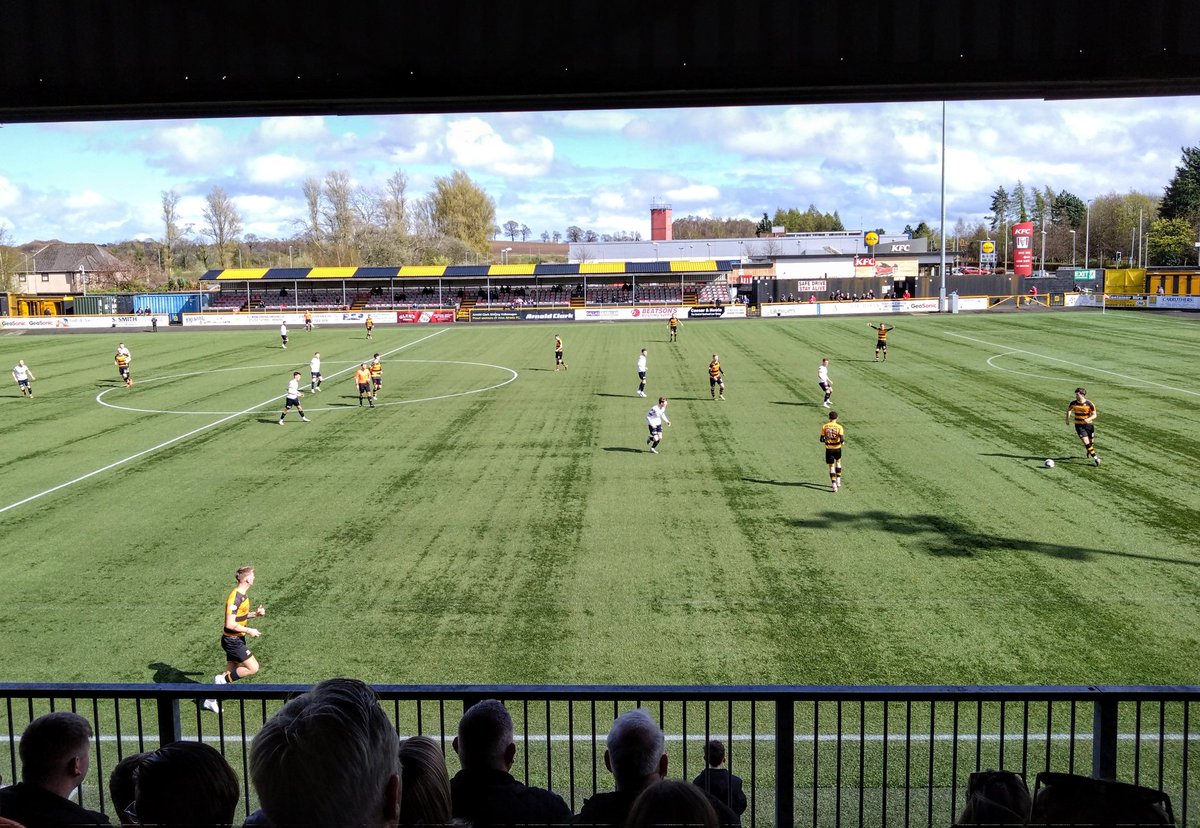 Alloa Athletic 0-0 Montrose FC. Weather affected match, lacking in any quality, no player had a decent 1st touch all game. £18 for very few opportunities, locals don't seem to mind though. #groundhopping
