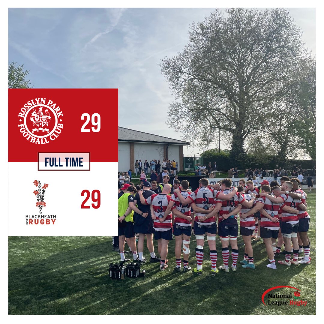 FULL TIME | 29-29 Stalemate here at The Rock as @Blackheath_1858 rescue a draw at the death. #RPFC