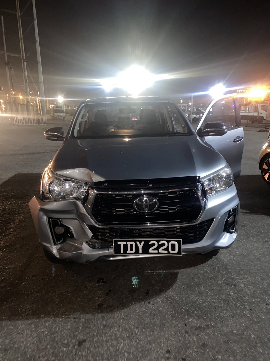 DRUNK DRIVER of TDY 220, Silver Hilux, hit me last night and never came to Port of Spain Central Police Station… any info you could assist with would be appreciated.