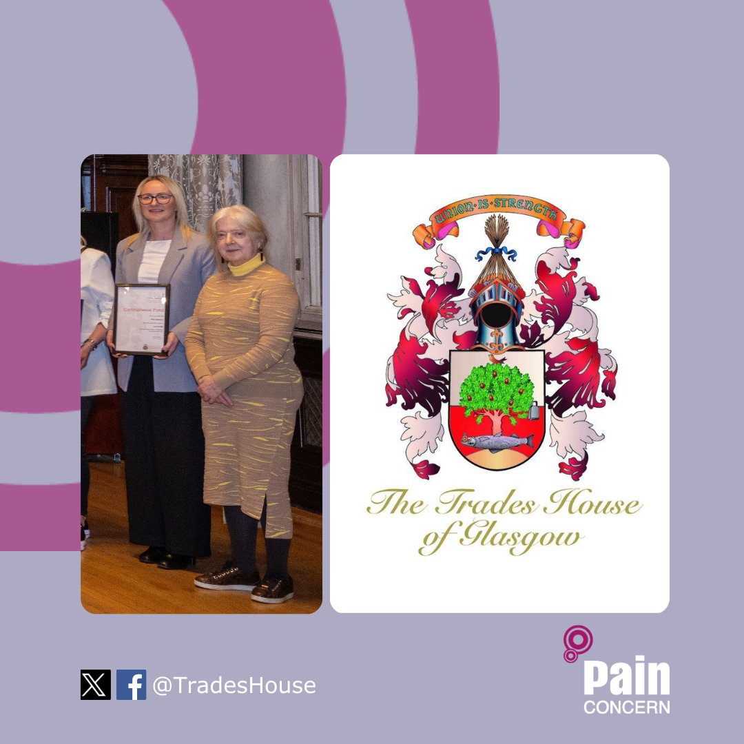 Pain Concern has secured funding from the Trades House of Glasgow Commonweal Fund to help us run our Pain Education project this year. Read about our project: ow.ly/ZPQ150Rchze @TradesHouse