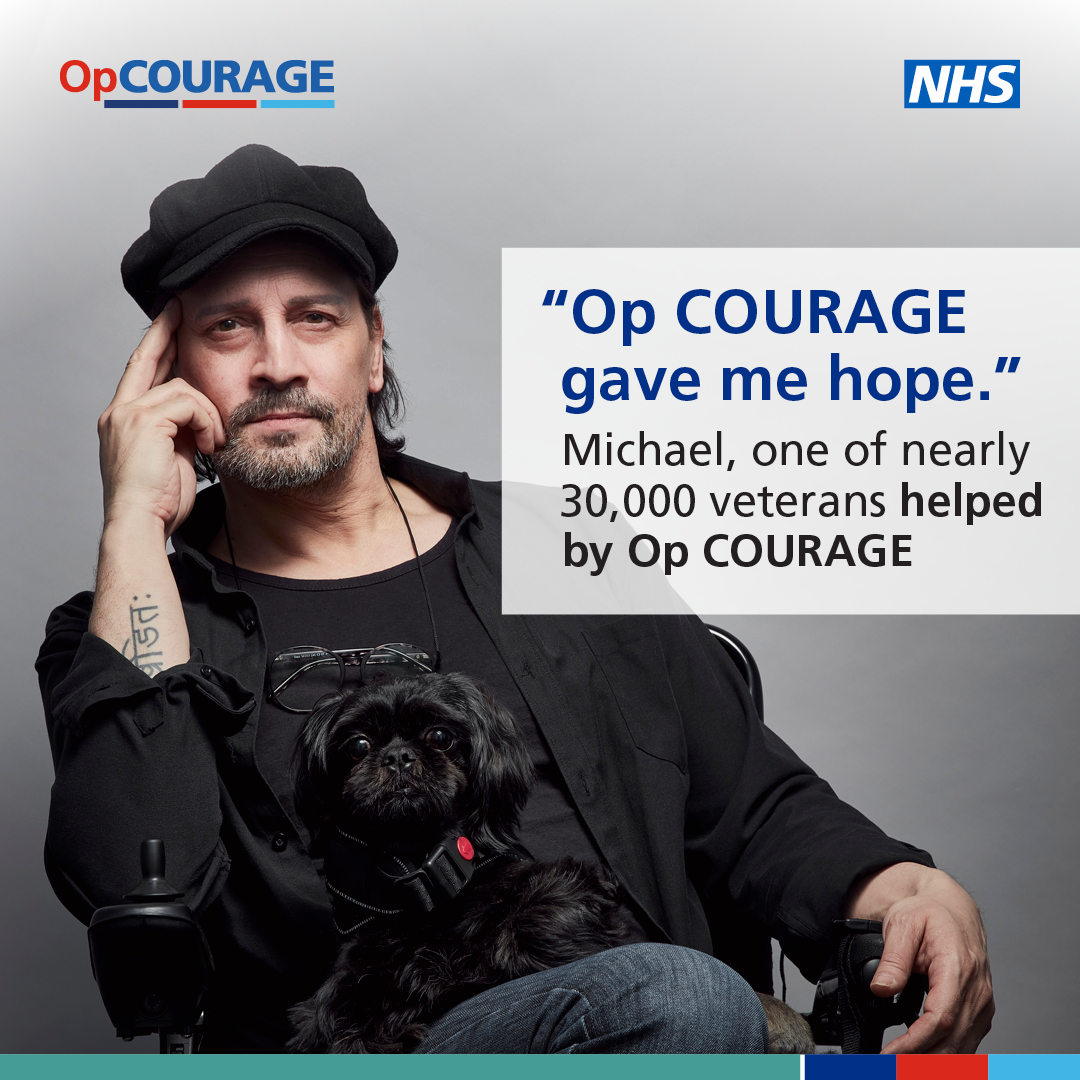 If you’ve ever served in the UK Armed Forces, are struggling with your mental health and live in England, Op COURAGE is here to help. 

Op COURAGE is a dedicated NHS mental health service developed by veterans, for veterans. 

Visit nhs.uk/opcourage