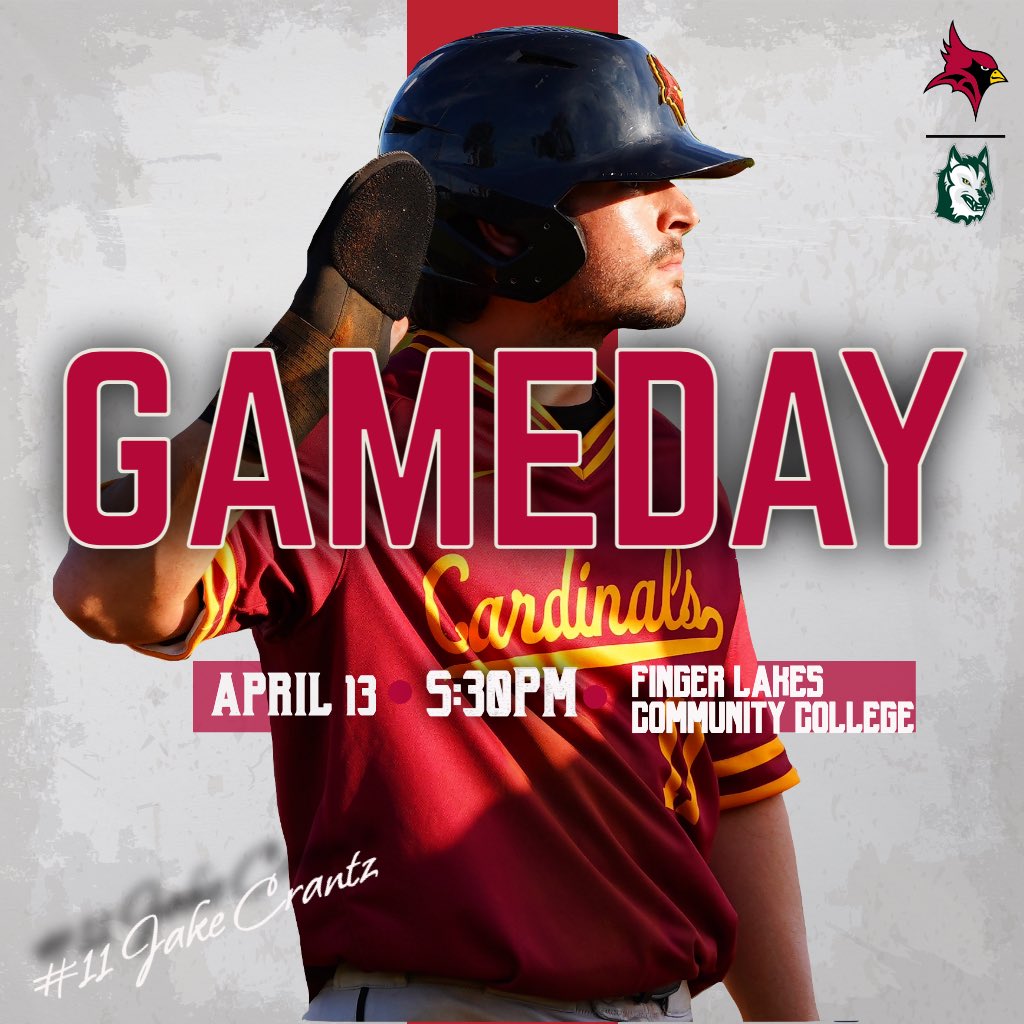 The Cardinals head to Finger Lakes Community College for the opener of a 3-game series against Keuka. First pitch is set for 5:30pm #GoFisher #Fishball