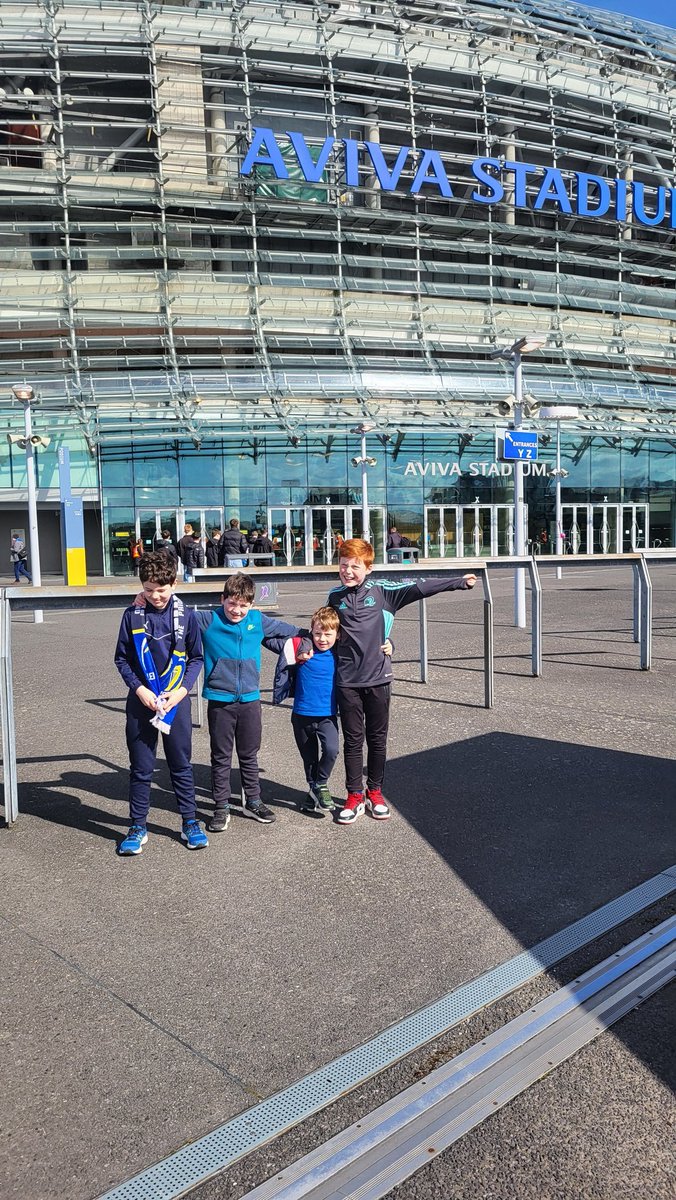 leary_eimear's tweet photo. I finally relented...the boys at their first Leinster game 🤭 #LEIvSR https://t.co/5KzlbpVb8o