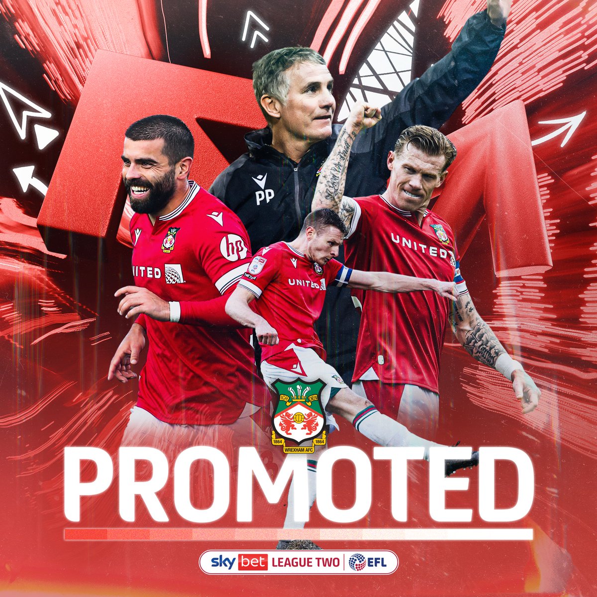 🏴󠁧󠁢󠁷󠁬󠁳󠁿 It's back-to-back promotions for <a href="/Wrexham_AFC/">Wrexham AFC</a>! 🎉

#EFL | #SkyBetLeagueTwo