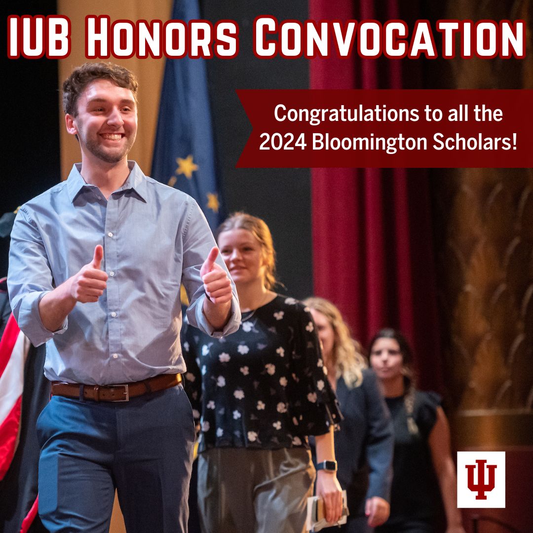 Congratulations to the Founder Scholars and Hutton Scholars that we recognized at our IUB Honors Convocation today! 🎉