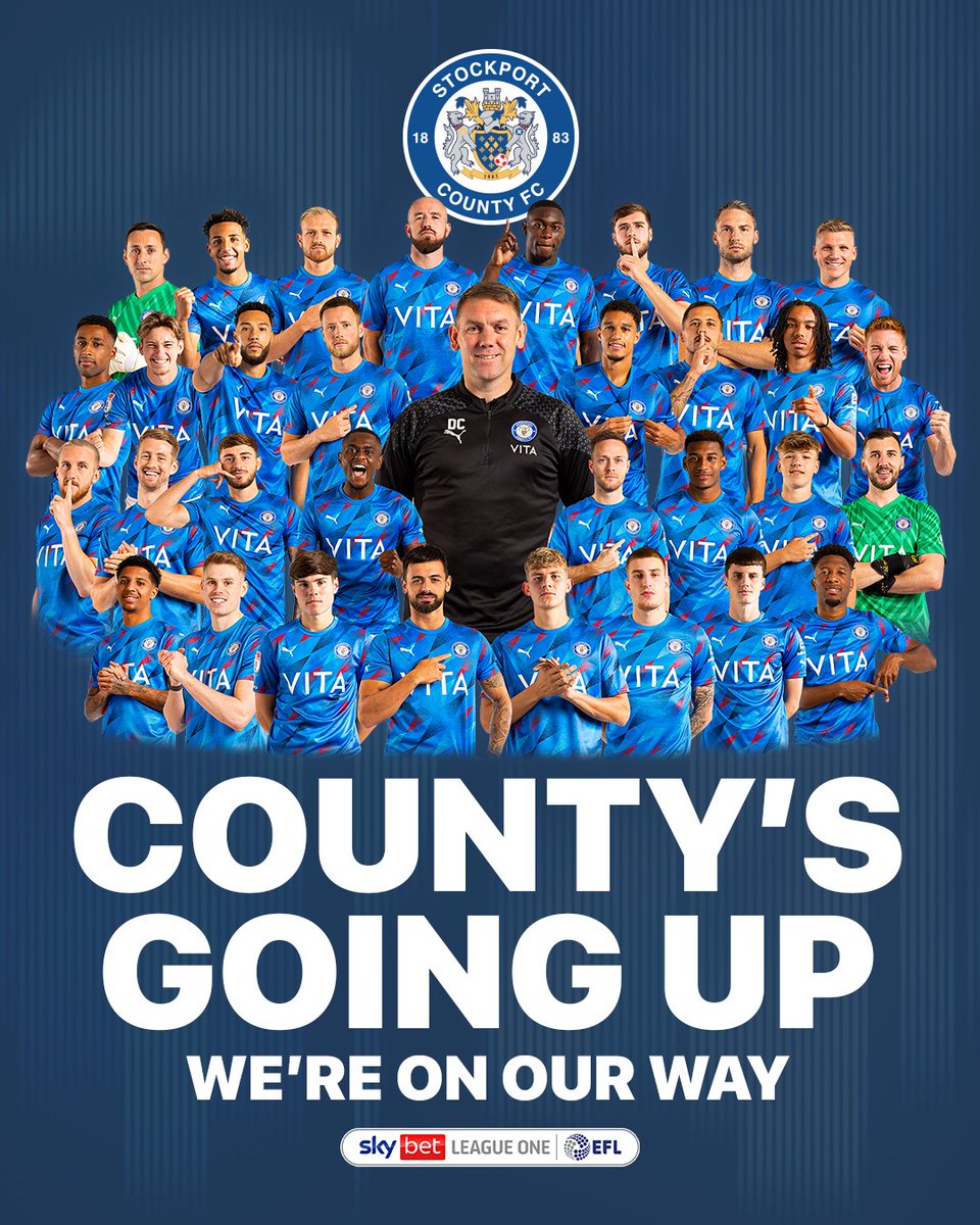 🔝 League One, here we come! 😍 What a team. What a club. #StockportCounty