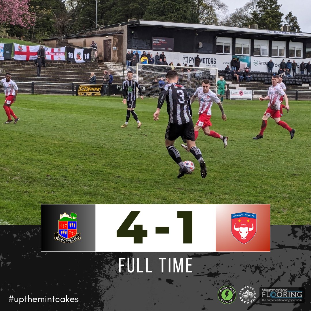 FT | Mintcakes 4-1 Cheadle Town

Goals from Dudley, Bailey and Yawson (x2) secure a massive 3️⃣ points in our final home league game of the season!

#UpTheMintcakes