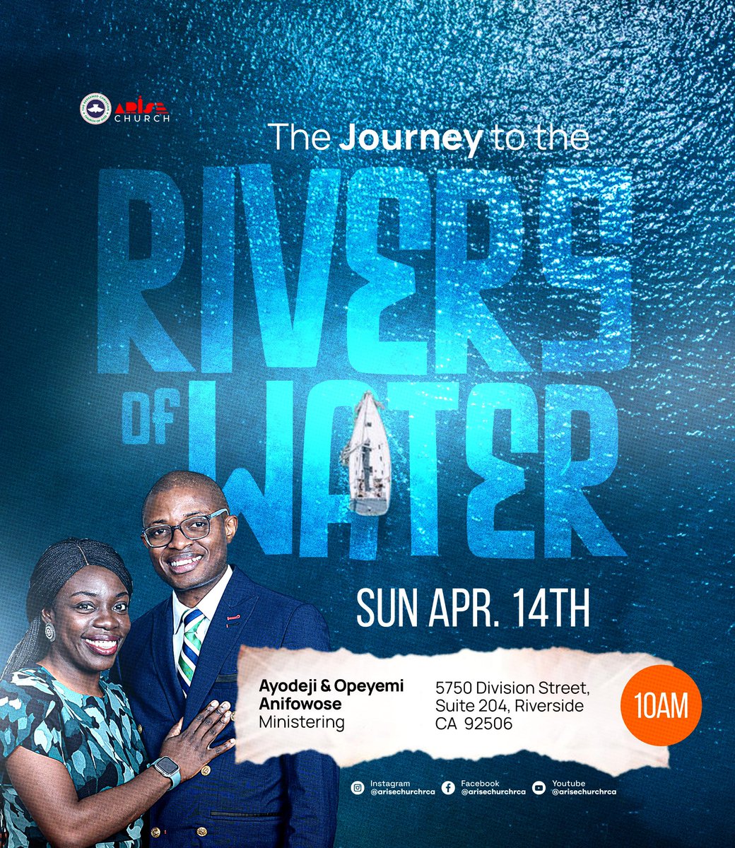 arisechurchrca's tweet photo. Join us in service tomorrow for a time of great teaching as we delve further into our series of the month. Invite someone and we look forward to seeing you!
#AriseChurch #AriseChurchrca #AriseChurchRiverside #RCCG https://t.co/ALnnTaAUcU