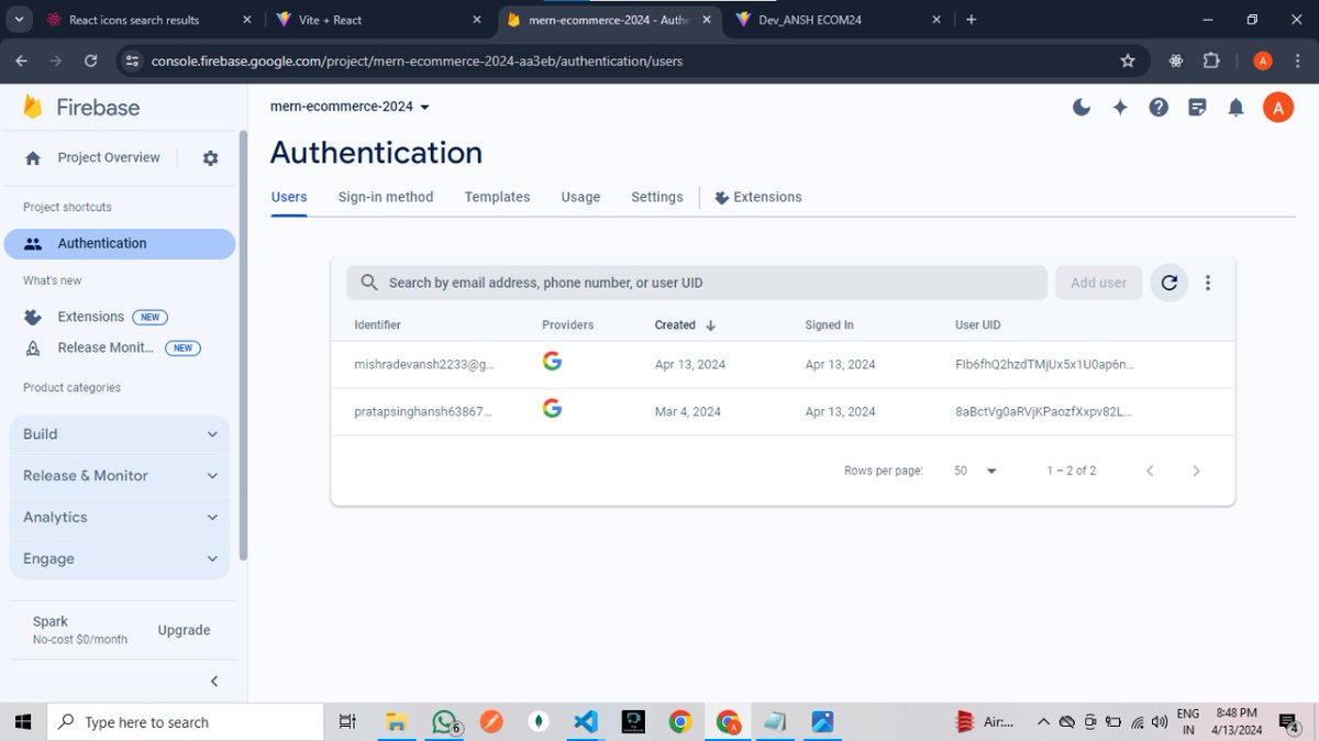 Day 1 of #100DaysOfCode Crushed Firebase login authentication! Ready to level up in secure access control. #Firebase #Authentication #CodingJourney #TechSkills #CodeNewbie #NeverStopLearning #AchievementUnlocked #GrowWithGoogle #CodeGoals #CareerGrowth #TechCommunity #LetsConnect