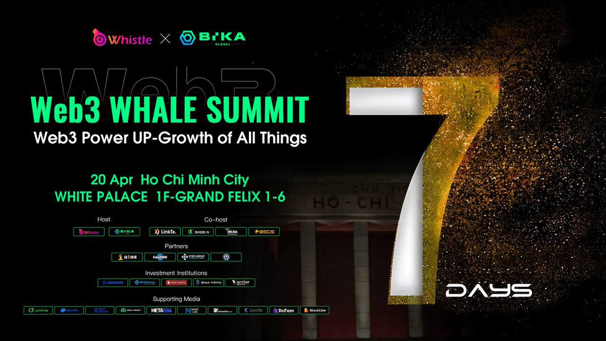 Crypto_Danish_'s tweet image. Web3 Whale Summit 

Web3 Power Up - Growth Of All Things.. 

Date  : 20th April 
Place - Ho Chi Minh City 
White Place 1F- Grand Felix 1-6 

Let’s make the LinkTo, A Great Project &amp;amp; Great Success. 🔥 🚀 

#LinkTo #TOK 

$TOK To The MOON 🚀
