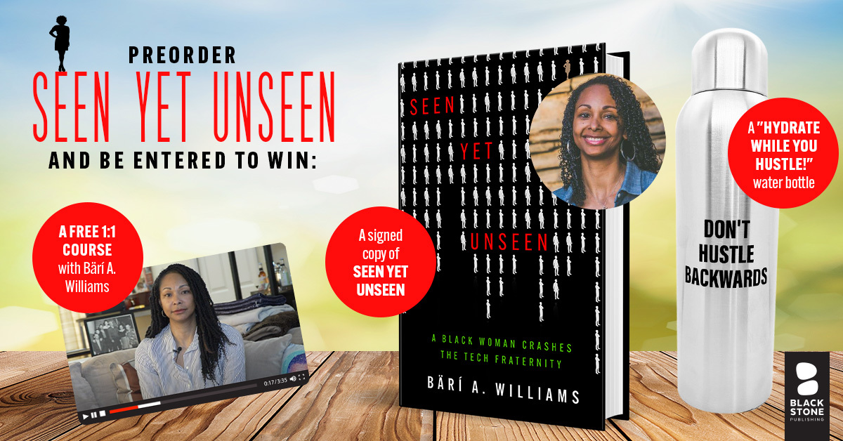 🌟 #SEENYETUNSEEN by @BariAWilliams is out 5/14! Essential for an #inclusive, #equitable tech world. Preorder now to be entered to win everything pictured here! 📚💻 Preorder: ow.ly/lCSj50Re9Xm Enter to win: ow.ly/s0BM50Re9Xl