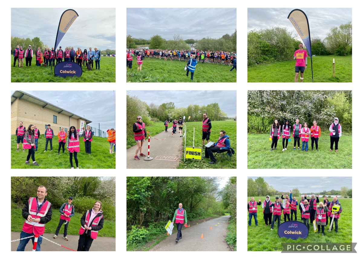 The wonderful bunch of people who volunteered at Event 588! ❤️ See the current state of the volunteer roster here: parkrun.org.uk/colwick/future… It’s never full… even if it looks it! 🦺