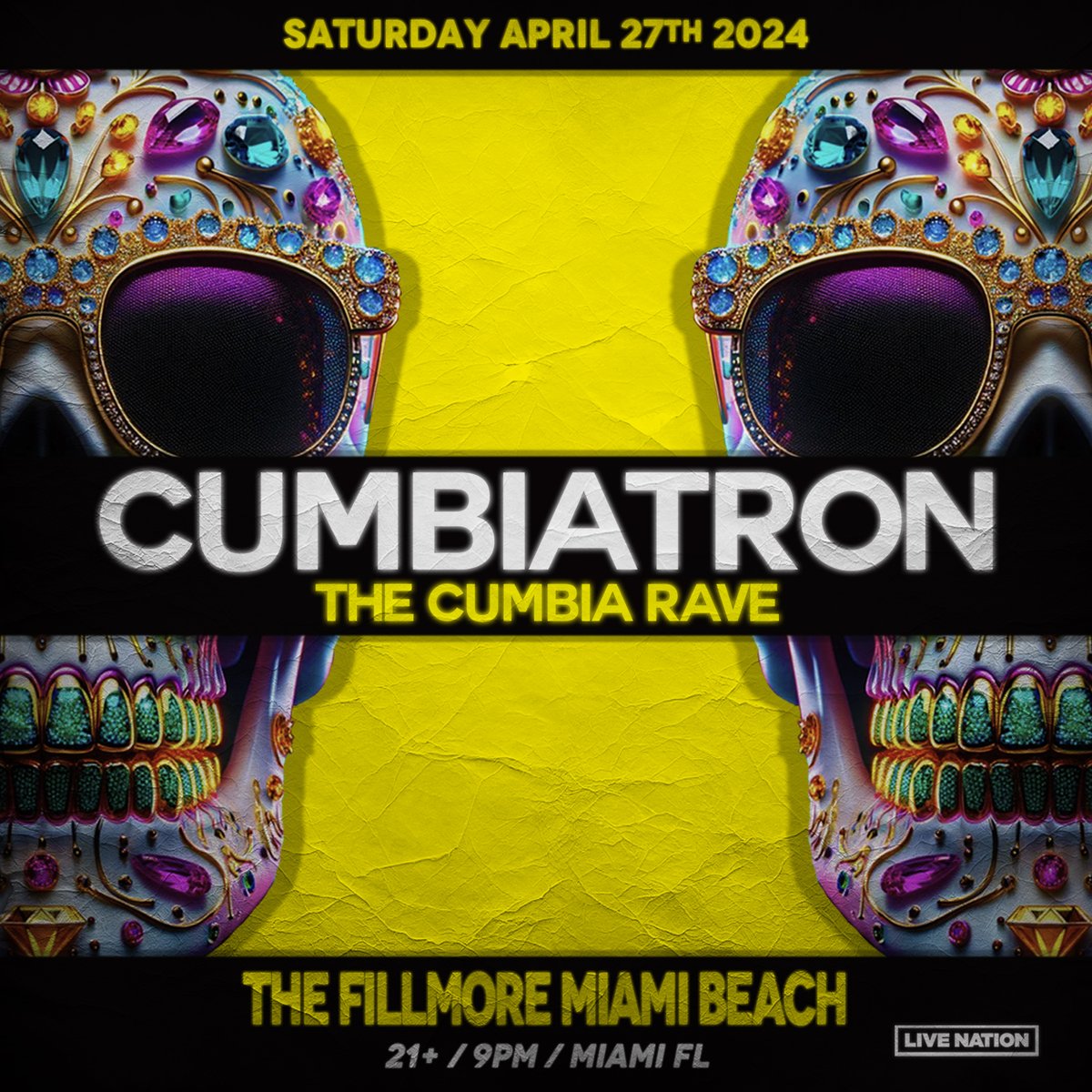 We're only two weeks away from Cumbiatron – The Cumbia Rave!! 🚨 Come dance with us! 🎟️ 👉 livemu.sc/3VSYWkZ (Cumbiatron is 21+)
