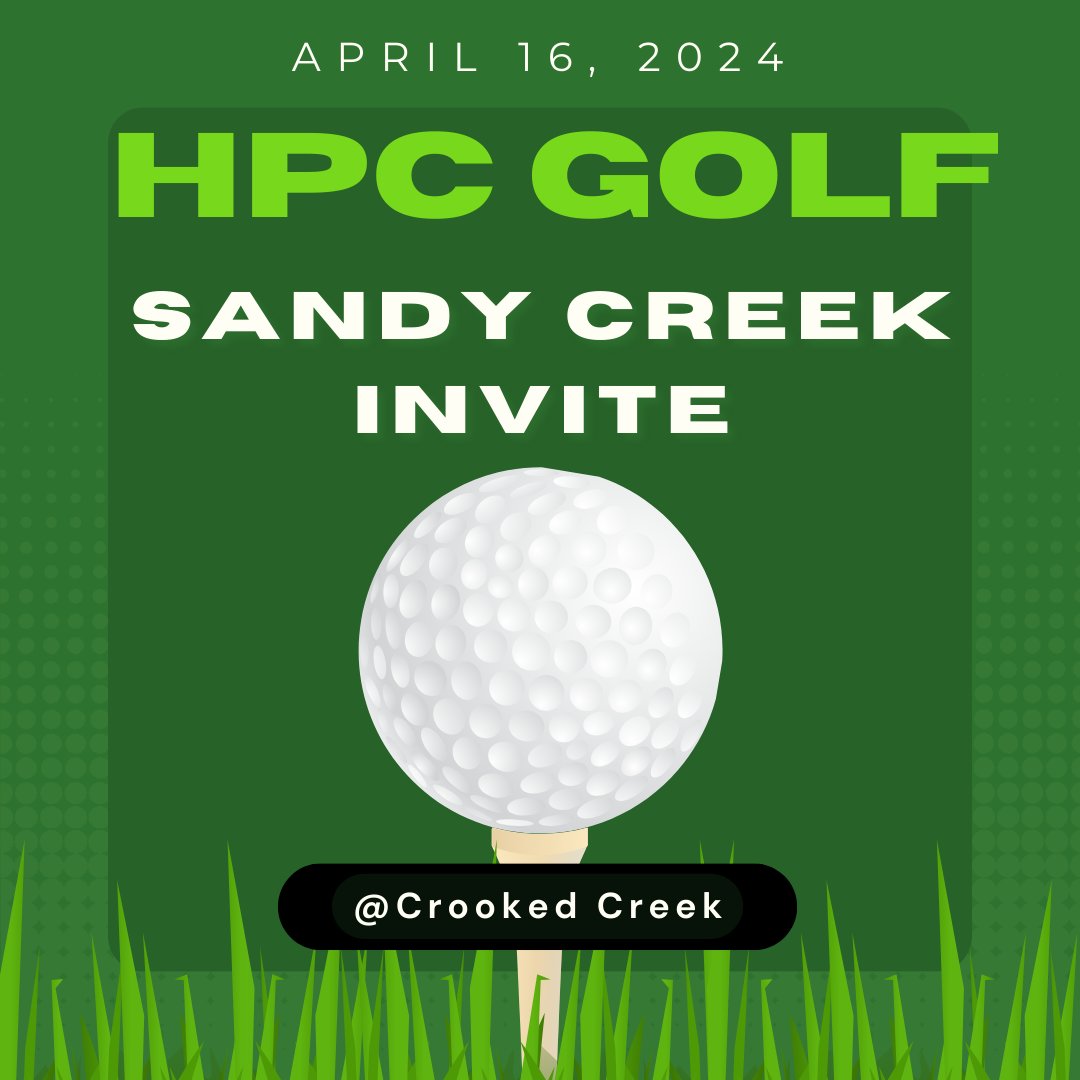 The #HPCStorm Golf Team will take part in the Sandy Creek Invite on April 16th at Crooked Creek. The meet will start at 9:30 A.M.