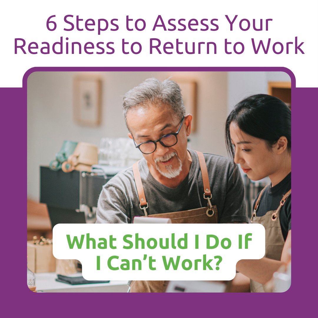 6 Steps To Assessing Your Readiness To Return To Work

What Should I Do If I Can’t Work?
If the timing or circumstances aren’t right, there’s many options to pivot to.

READ: allsupes.help/3wTs1Cv

#ReturnToWork #InclusiveWorkplace #DisabilityLife #TicketToWork #AllsupES