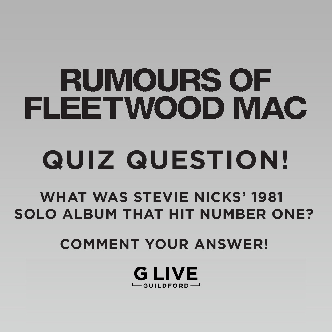 🎤 The ever-amazing: Rumours of Fleetwood Mac, come to G Live, on Wed 12 Jun 2024. To celebrate this, we thought we'd put YOUR knowledge to the test! Did you know these trivia questions about the iconic band? what's your answer?👀