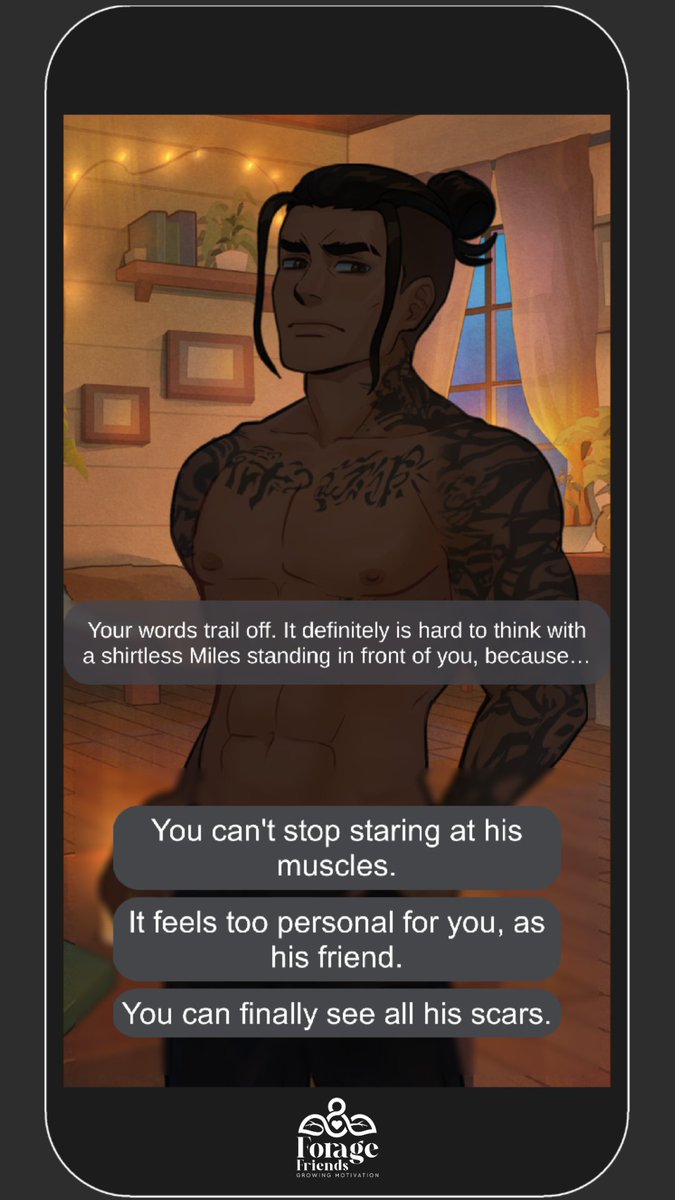 And this is Miles' PLATONIC route 🌶️🥵🔥 #indiegamedev #otome #amare #datingsim #visualnovel