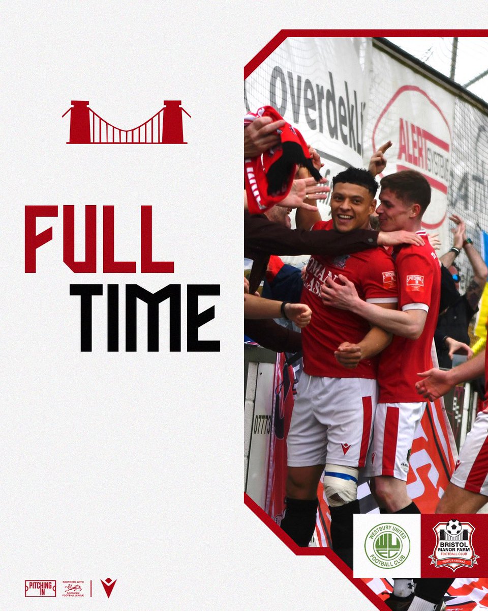 FULL TIME| Westbury United 0-4 Bristol Manor Farm A superb performance from the Farmers in Wiltshire both on and off the pitch ends with 4 goals and 3 points. Have a good evening Farmers #UpTheFarm
