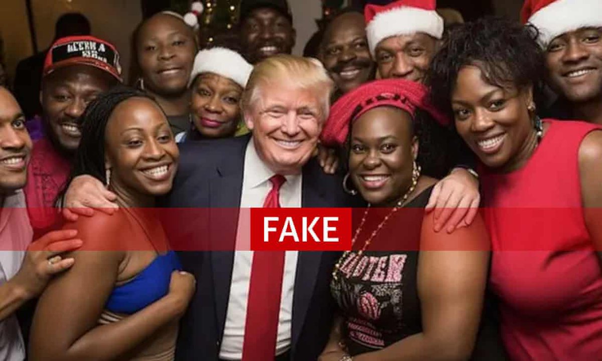 THE GUARDIAN: AI-generated images of Trump with Black voters being spread by his supporters. theguardian.com/us-news/2024/m…