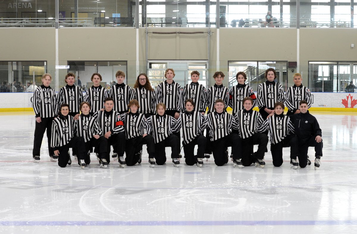The officials for this weekend's #SaskFirst Male Under-18 Tournament🙂 (3/3) 📷 🦓🦓🦓🦓