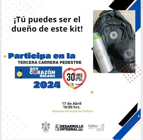 Si eres parte de la Comunidad Universitaria, únete a la 3ra Carrera Corazón de León 2024. 📅 17 de abril 🕙 10:00hrs. 📌 Rotonda Principal de CUAltos. Regístrate en: 👇docs.google.com/forms/d/e/1FAI…