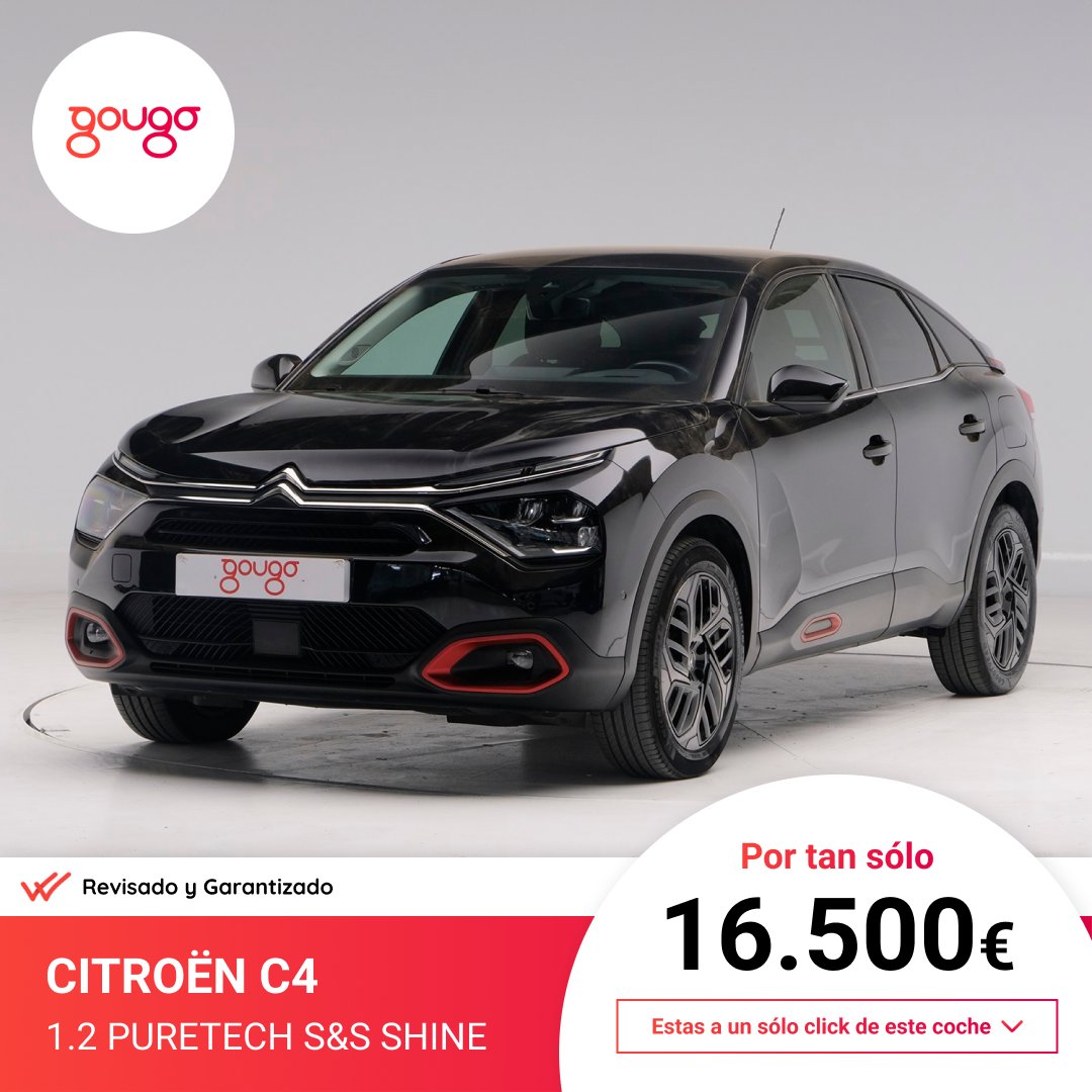 😎 Explora la ciudad con el #CitroënC4. Esta unidad está disponible en nuestro portal por tan sólo 16.500€. Pide más información ya en el enlace y ¡disfrútalo antes de final de mes! 🔗 gougo.es/coches-segunda…