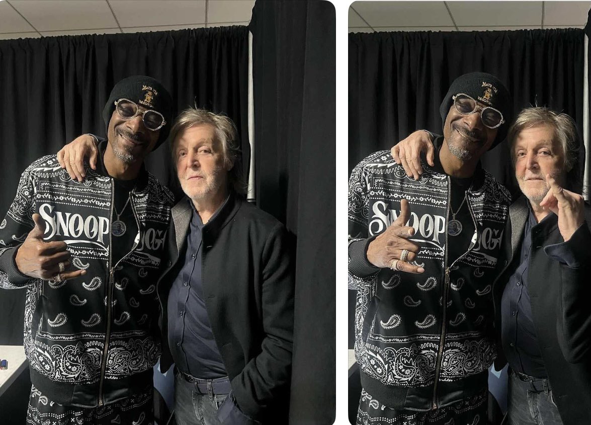 Snoop Dog and Paul McCartney backstage at #JimmyBuffet #Margaritaville 🍹