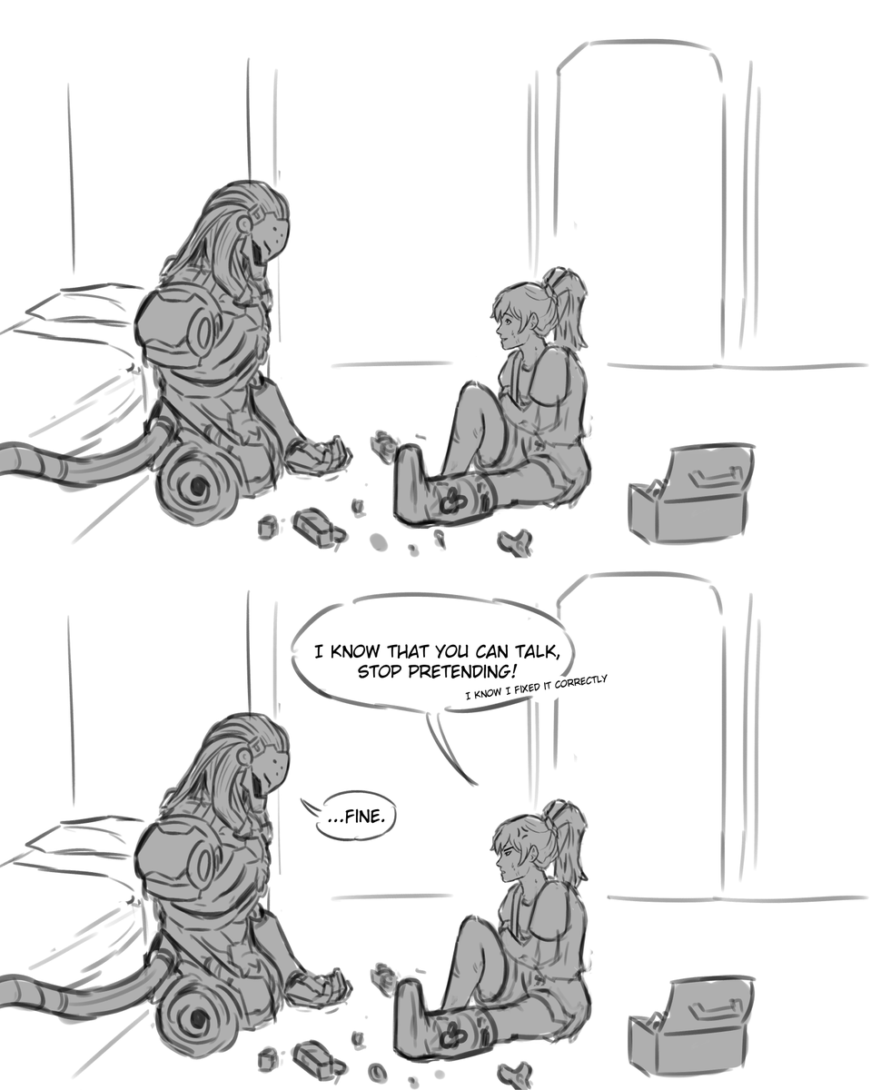 Riki_Lautje's tweet image. I imagine this is what happened when she first fixed his voicebox #dvattra