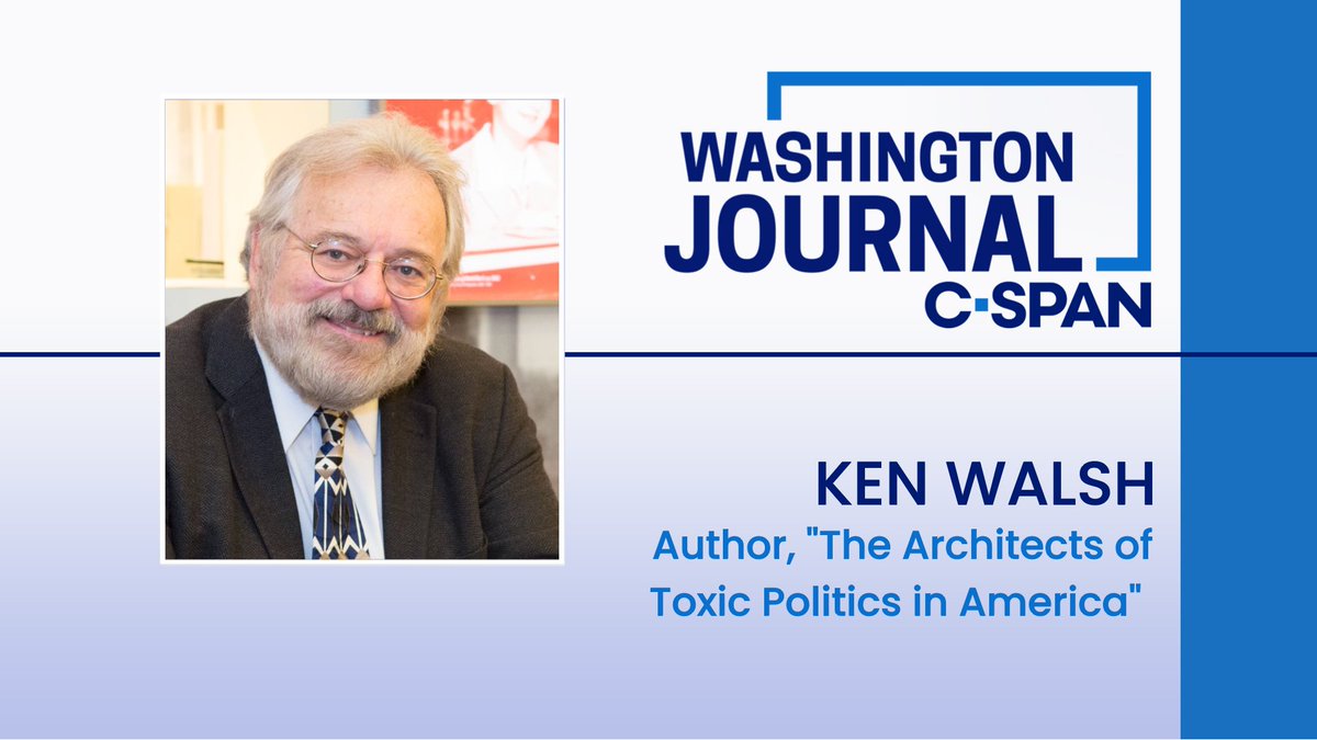 SUN| Former journalist and author Ken Walsh (@ktjwalsh) joins us to discuss his book on the forces behind what he sees as toxic politics in the United States. Watch live at 9:00am ET!